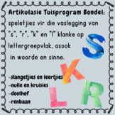 Artikulasie Tuisprogram Speletjies: "s", "r", "k" en "l" klanke