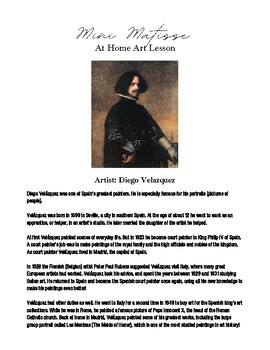 Preview of Art Activity: Diego Velazquez and Tenebrism