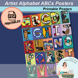 Artist Alphabet Posters ABCs Art Class Decorations Printab