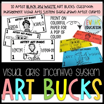 Preview of Artist Art Bucks- Classroom Management Incentive System