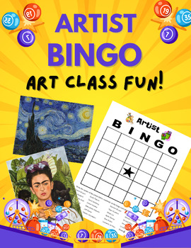 Artist BINGO game by Art Class Oasis | TPT