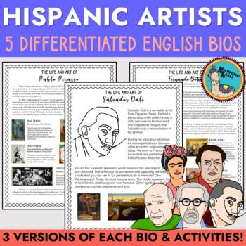 Preview of Artist Biographies - Hispanic Artists