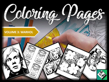 Preview of Artist Coloring Pages: Andy Warhol (Great for early finishers, free art & subs)