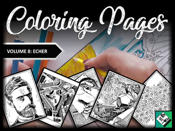 Preview of Artist Coloring Pages: MC Escher (Great for early finishers, free art & subs)