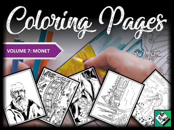Preview of Artist Coloring Pages: Monet (Great for early finishers, free art & sub plans)