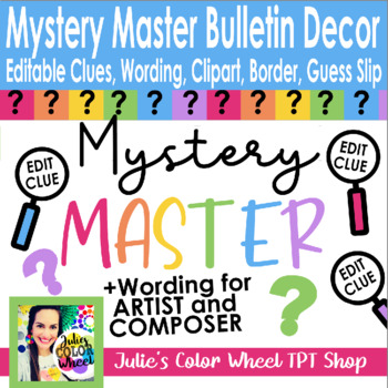 Preview of Artist/Composer/Master Mystery Bulletin Board Guess, YAM, Youth Art Month