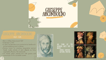 Preview of Artist Giuseppe Arcimboldo Presentation/ Art Lesson