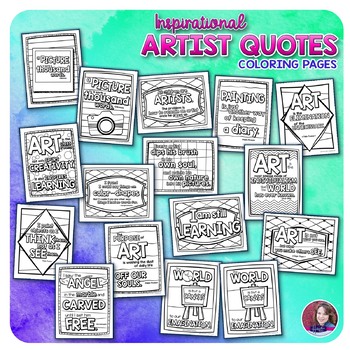 Artist Inspirational Quotes Coloring by Heidi Babin | TpT