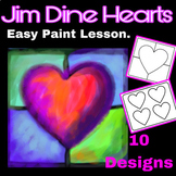 Artist Jim Dine Valentine Heart Painting Activity: 10 Colo