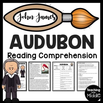 Preview of Artist John James Audubon Reading Comprehension Worksheet for Art History