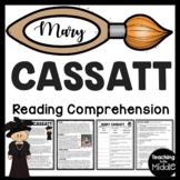 Artist Mary Cassatt Reading Comprehension Worksheet for Ar