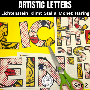 Preview of Artist Names Bulletin Board Letters - Artistic Letters - Set 2