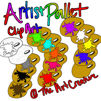 Artist Paint Pallet Clip Art By The Art Creature Tpt