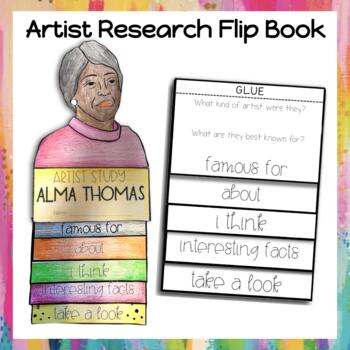 Preview of Artist Research | Flip Book | Alma Thomas