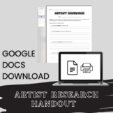 Artist Research Handout