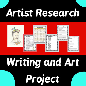 Preview of Artist Research Project - ELA Art Biography Writing SPED Middle or High School