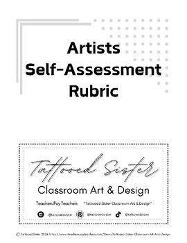 Preview of Artist Self-Assessment and Grading Rubric
