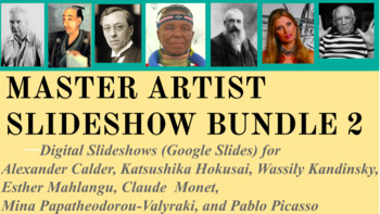 Preview of Artist Slideshow Bundle 2: 7 Biography Slideshows of Artists Around the World!