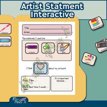 Preview of Artist Statement | Interactive | Lower Elementary | Accommodations