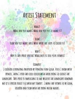 Statement Poster by Amato's Artsy Lessons | TPT