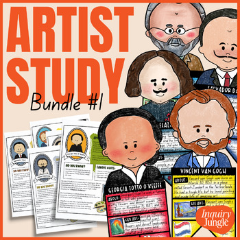 Preview of Artist Study Bundle #1 - Famous Artists Fact Files and Biography Craftivity