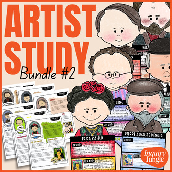 Preview of Artist Study Bundle #2 - Famous Artists Fact Files and Biography Craftivity