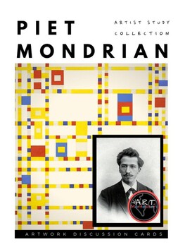 Preview of Artist Study - Piet Mondrian Artwork Discussion Cards