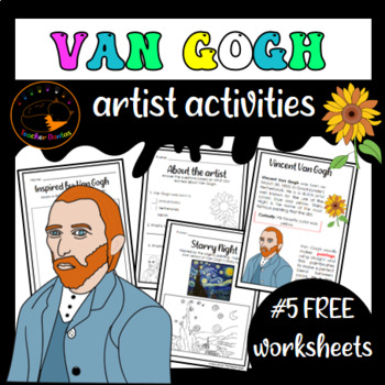 Artist Van Gogh Worksheet Set by Teacher Dantas | TPT