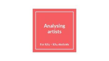 Preview of Artist analysis guide