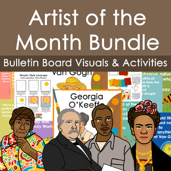Preview of Artist of the Month Bulletin Board & Art Activities Bundle