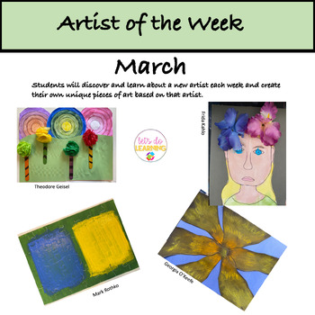 Preview of Artist of the Week - Biographies and Lessons - March