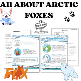 Artistic Foxes Reading Comprehension Worksheet|Nonfiction|