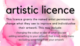 Artistic Licence (UK Spelling - Pink)