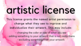 Artistic License (US Spelling - Pink)