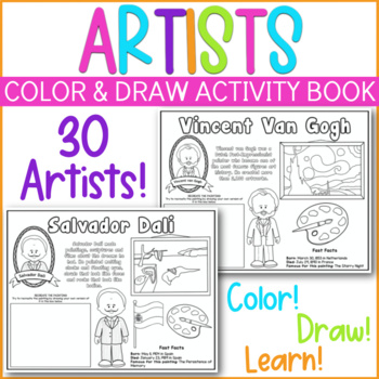 Preview of Artists Color & Draw! Activity Workbook