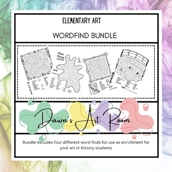 Preview of Artists Word Find Bundle