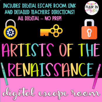 Preview of Artists of the Renaissance Digital Escape Room