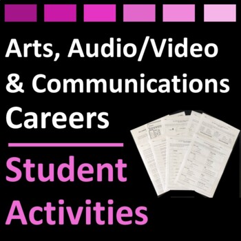 Preview of Arts AudioVideo and Communications Careers Lesson Activities