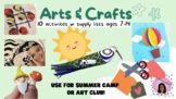 Arts & crafts curriculum, 30 min set of 10 activities, art