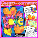 St-Valentin : Coeurs et carreaux - Arts plastiques