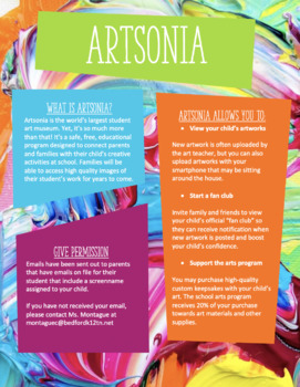 Preview of Artsonia Flyer