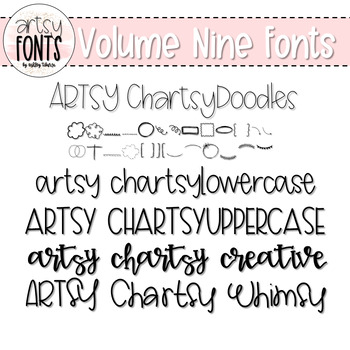 Preview of Artsy Fonts: Volume Nine