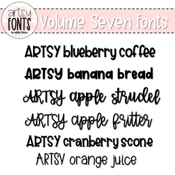 Preview of Artsy Fonts: Volume Seven