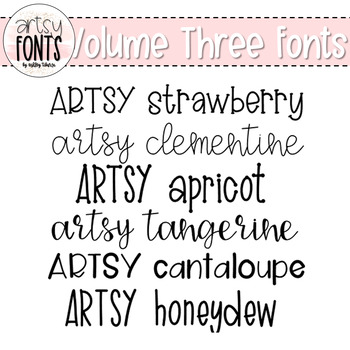Preview of Artsy Fonts: Volume Three