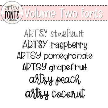 Preview of Artsy Fonts: Volume Two
