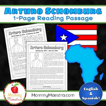 Preview of Arturo Schomburg 1-Page Reading Passage