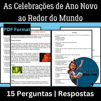 Preview of Portuguese | As Celebrações de Ano Novo ao Redor do Mundo | Worksheet