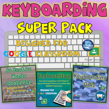 Preview of As Fast As Words Could Fly with Keyboarding for Google Classroom Bundle