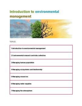Preview of As Level Environmental Management