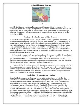 Preview of As Repúblicas do Cáucaso (Portugues)